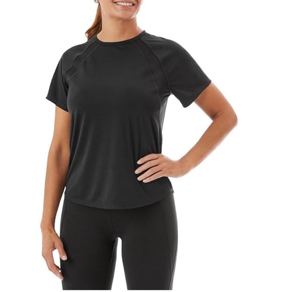 Members Mark Womens Moisture Wicking Work it Out Active Tee Shirt Black Size XXL - Picture 1 of 12